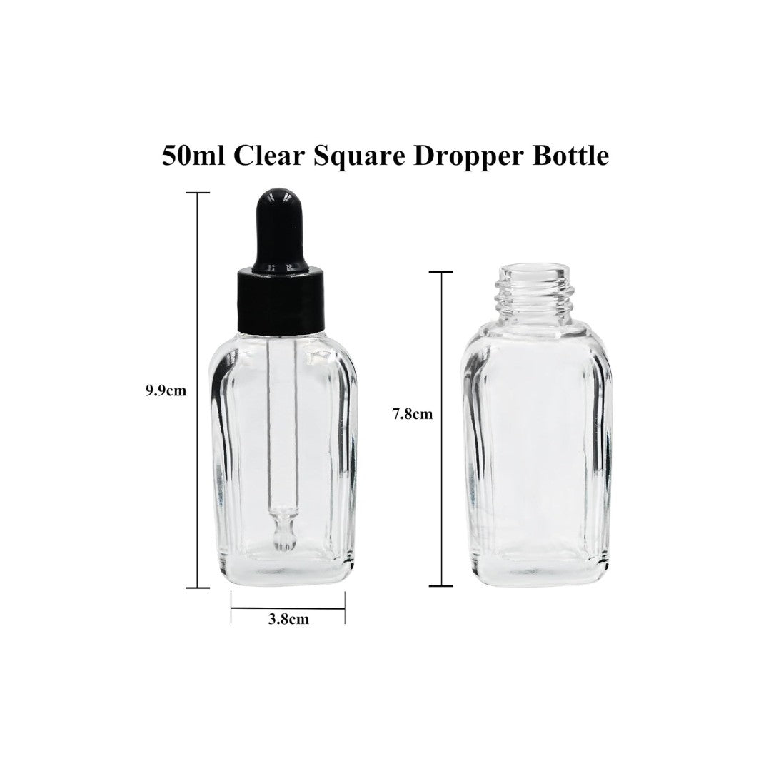 Clear Round Glass Dropper Bottle with Smooth Sleeve