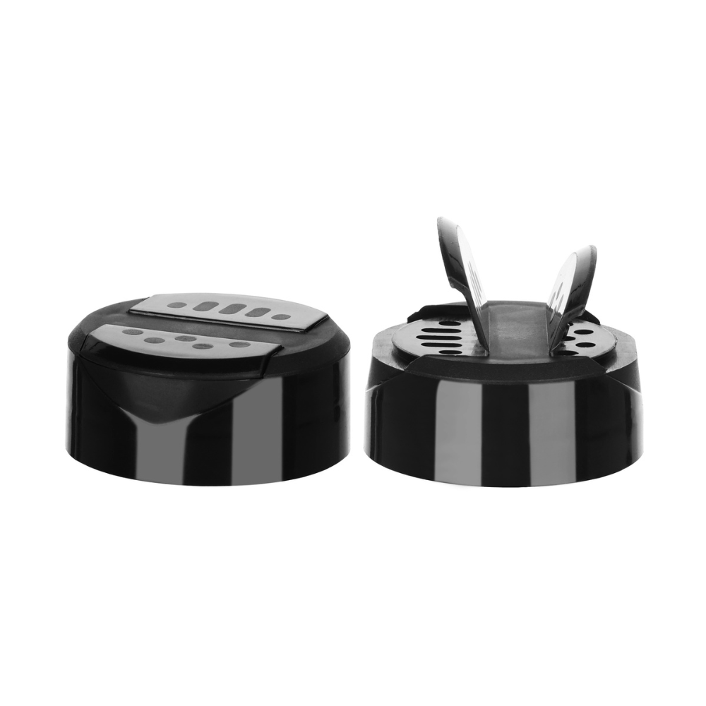 Black Dual Flip Top PET Bottle Cap