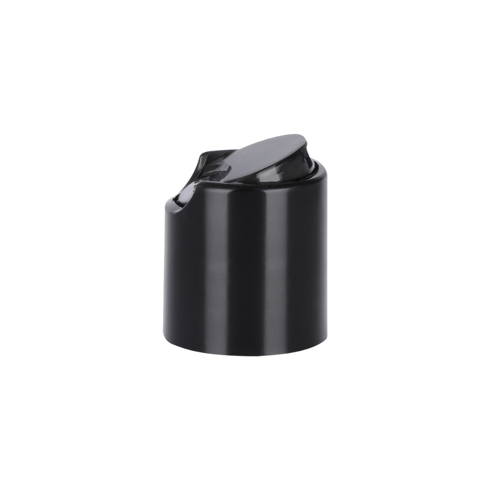 Black Glossy Disc-Top Cap for PET Bottles