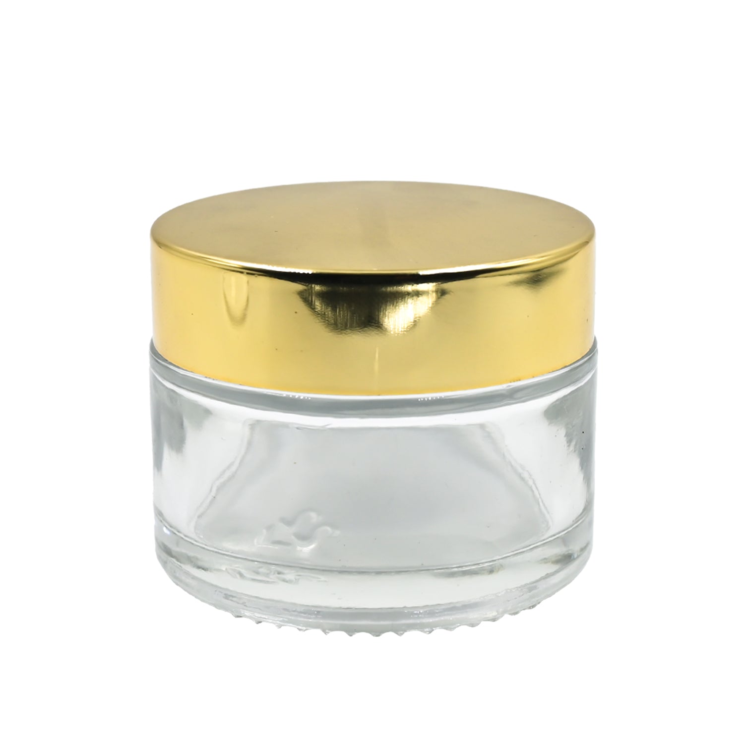 Clear Round Empty Glass Cosmetic Cream Container jar