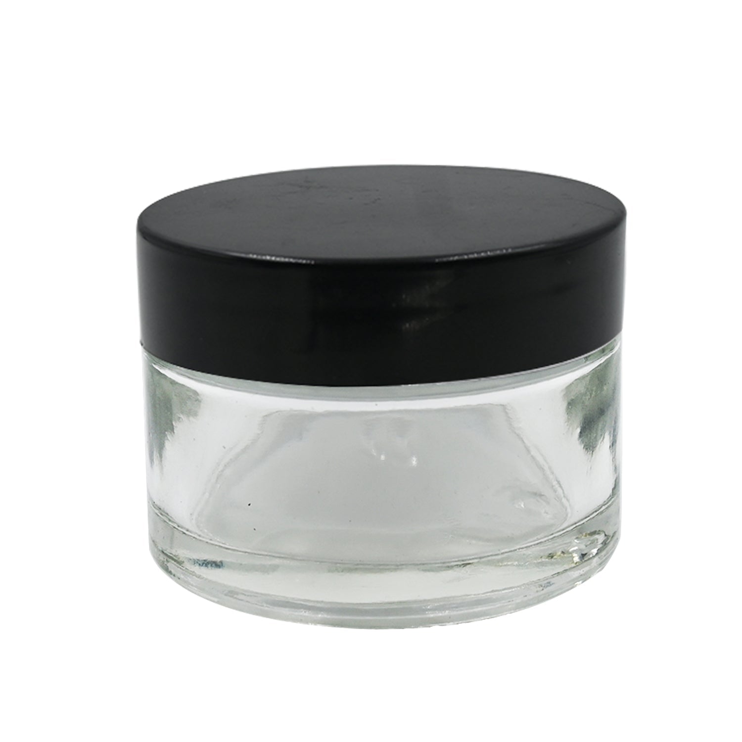 Clear Round Empty Glass Cosmetic Cream Container jar