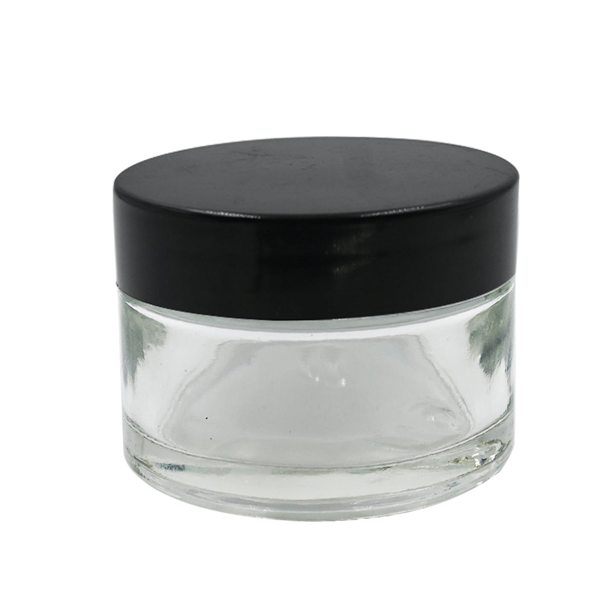 Clear Round Empty Glass Cosmetic Cream Container jar