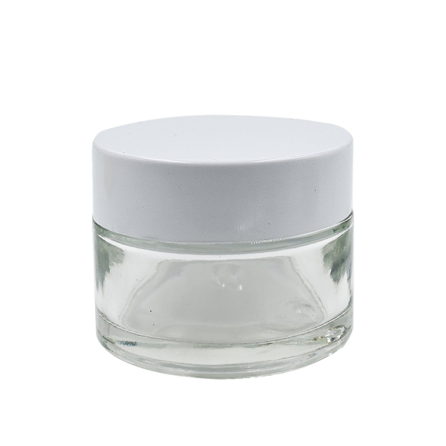 Clear Round Empty Glass Cosmetic Cream Container jar