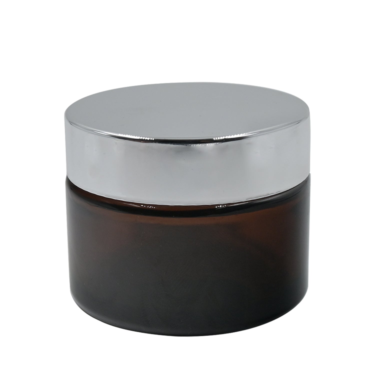 Amber Round Empty Glass Cosmetic Cream Container jar