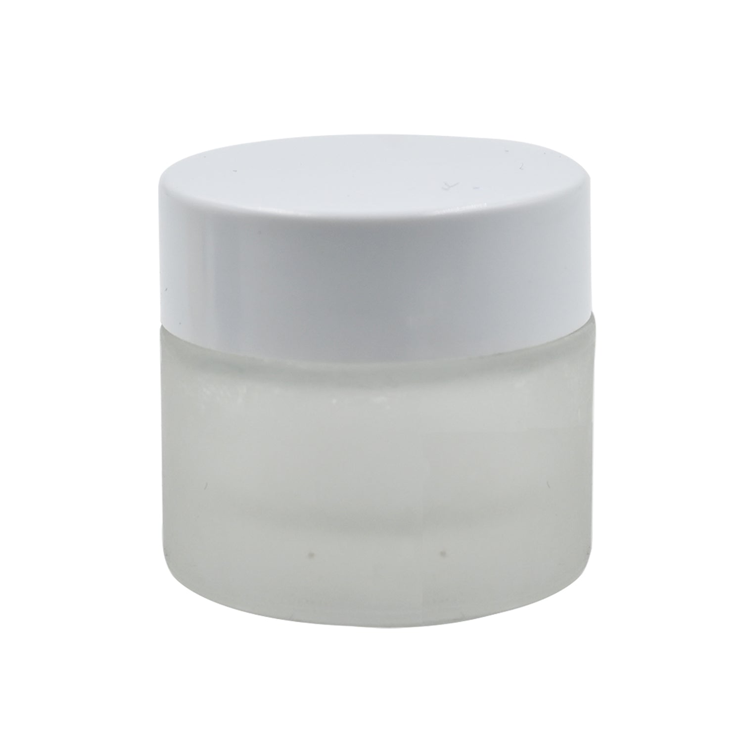 Clear Frosted Round Empty Glass Cosmetic Cream Container jar