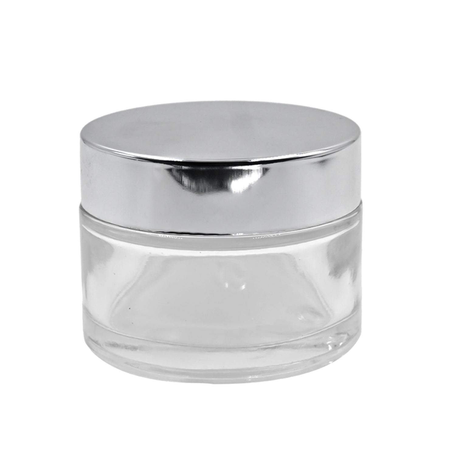 Clear Round Empty Glass Cosmetic Cream Container jar