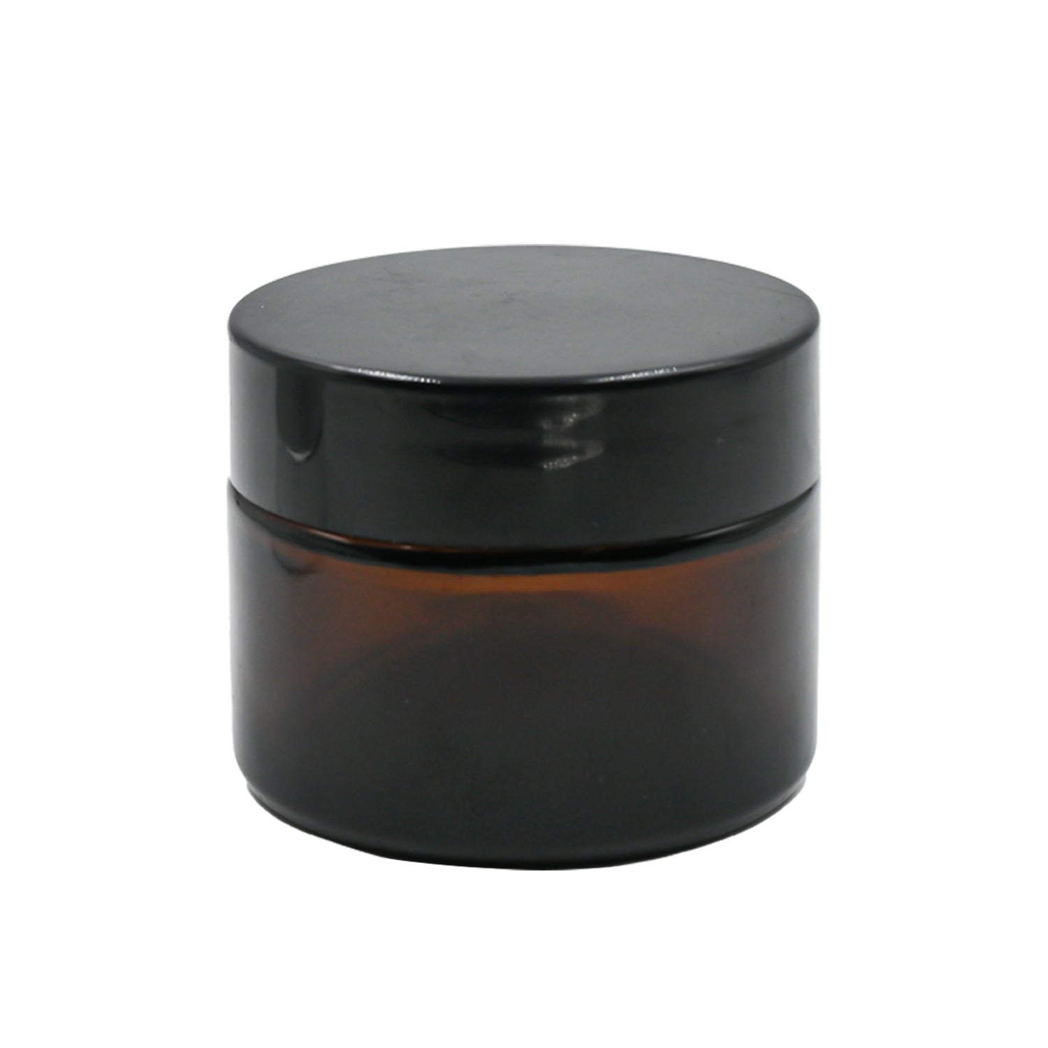 Amber Round Empty Glass Cosmetic Cream Container jar