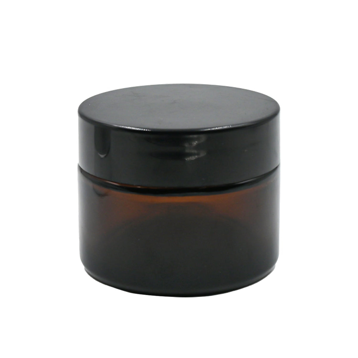 Amber Round Empty Glass Cosmetic Cream Container jar