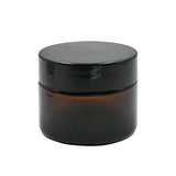 Amber Round Empty Glass Cosmetic Cream Container jar