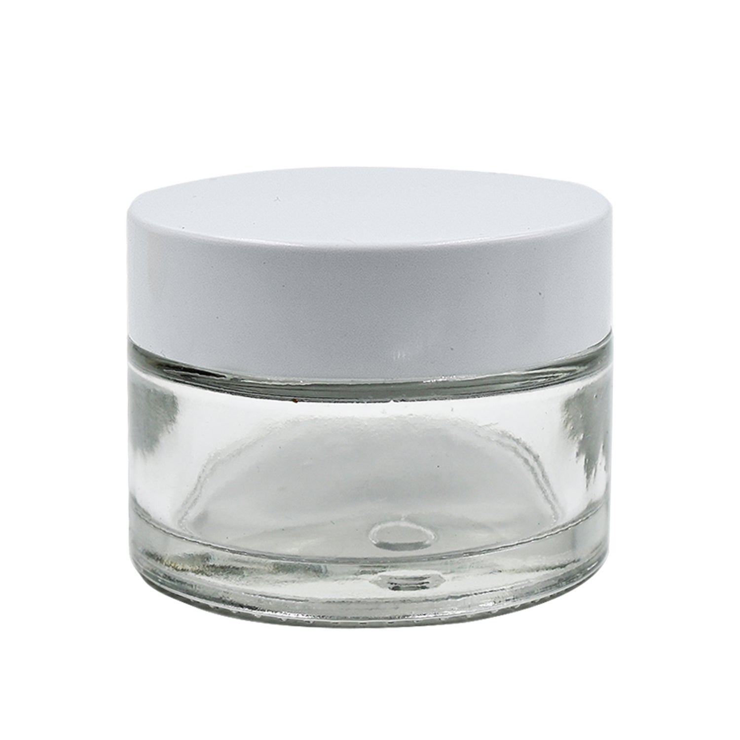 Clear Round Empty Glass Cosmetic Cream Container jar
