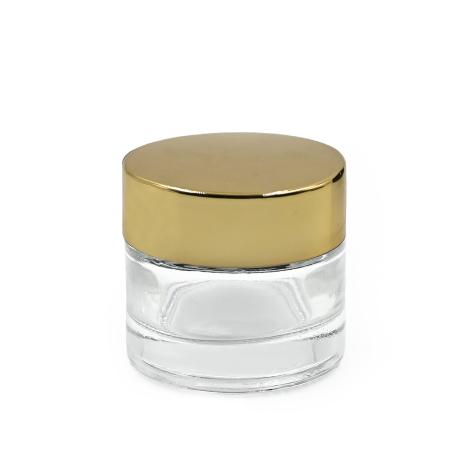 Clear Round Empty Glass Cosmetic Cream Container jar