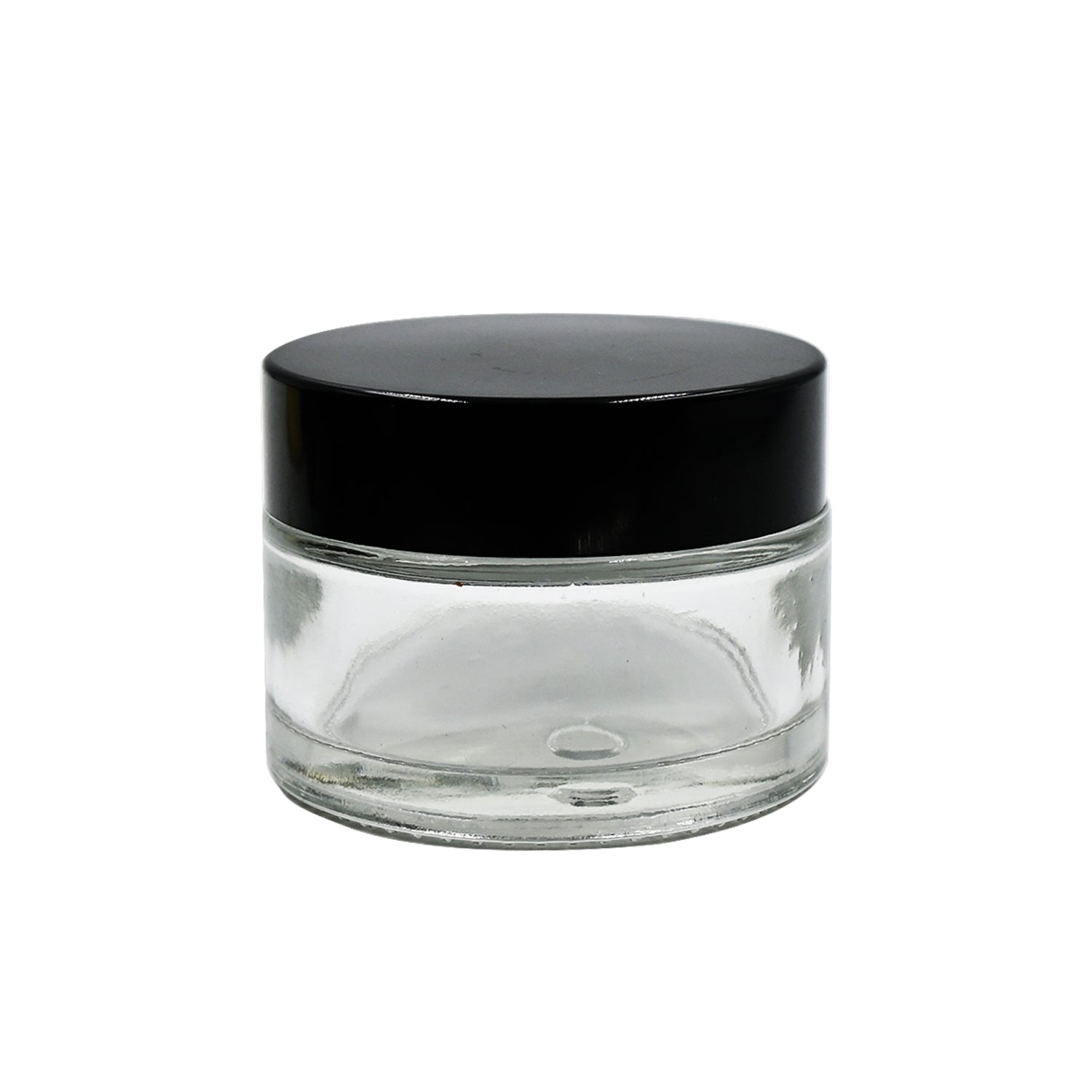 Clear Round Empty Glass Cosmetic Cream Container jar
