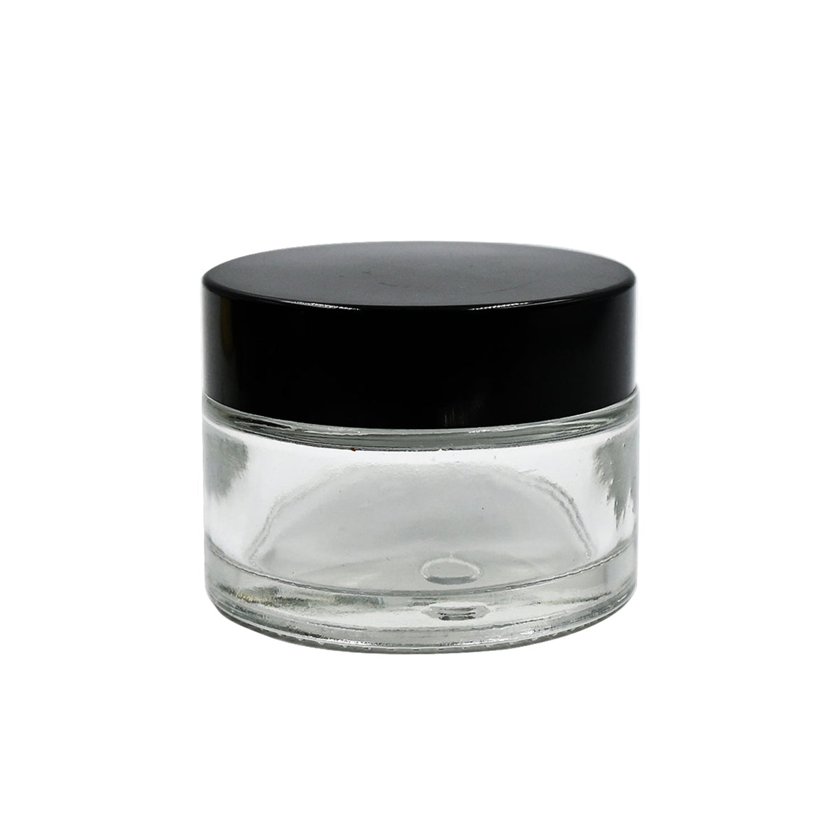 Clear Round Empty Glass Cosmetic Cream Container jar
