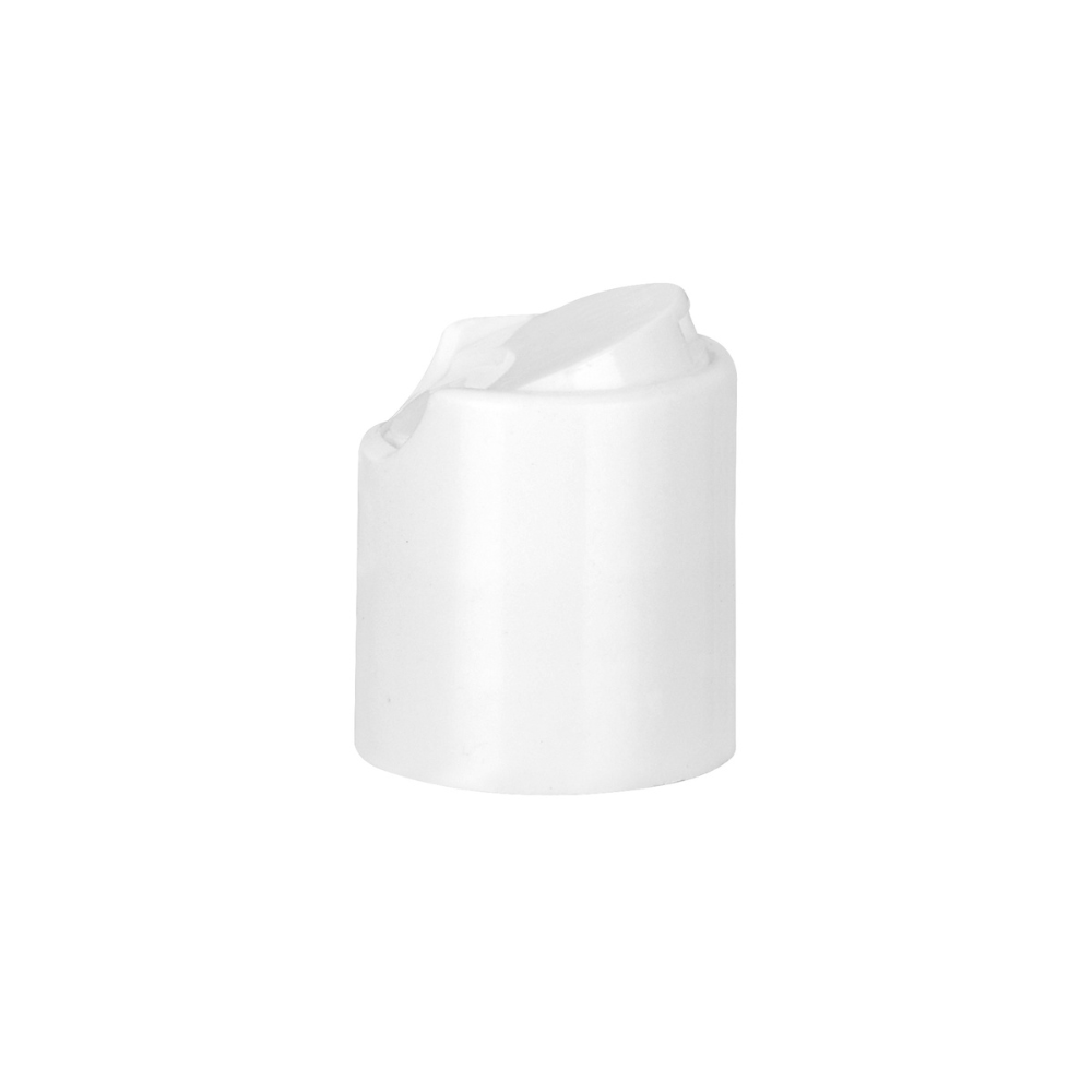 White Glossy Disc-Top Cap for PET Bottles