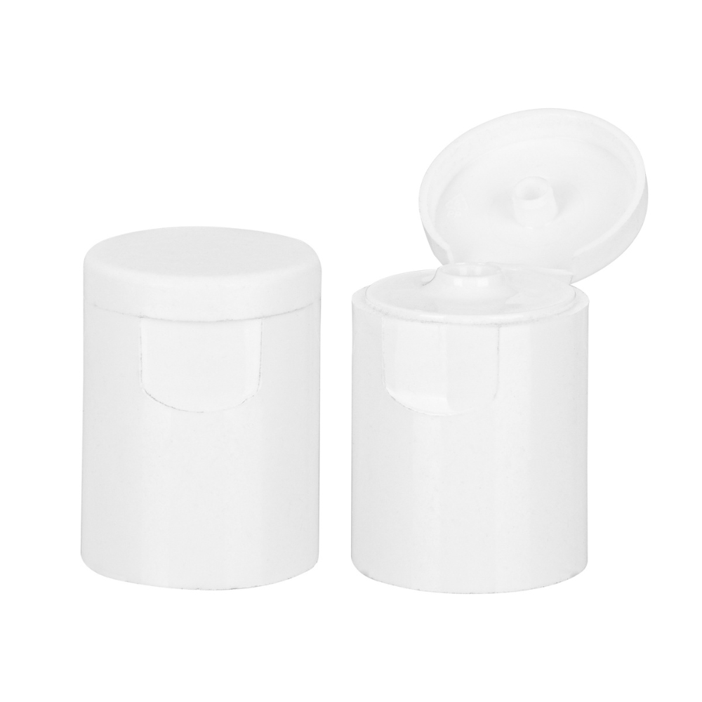White Matte Flip-Top PET Bottle Caps