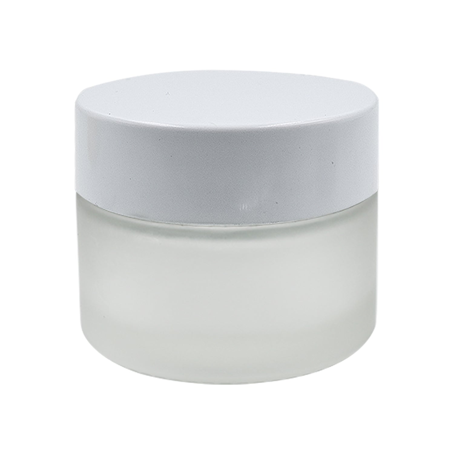 Clear Frosted Round Empty Glass Cosmetic Cream Container jar