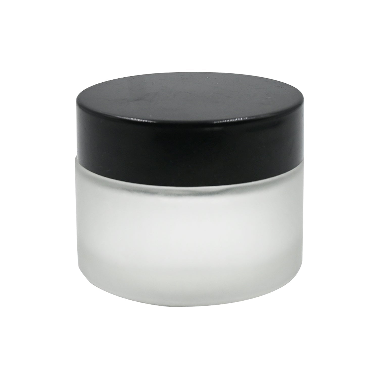 Clear Frosted Round Empty Glass Cosmetic Cream Container jar