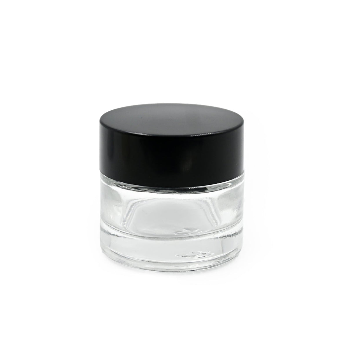 Clear Round Empty Glass Cosmetic Cream Container jar