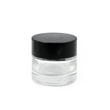 Clear Round Empty Glass Cosmetic Cream Container jar