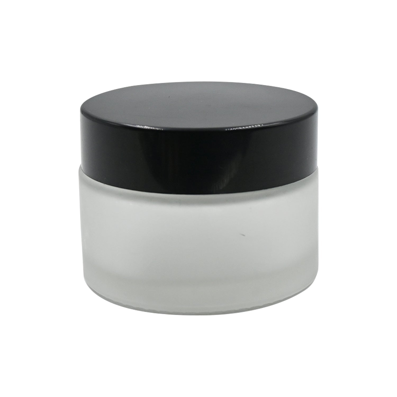 Clear Frosted Round Empty Glass Cosmetic Cream Container jar