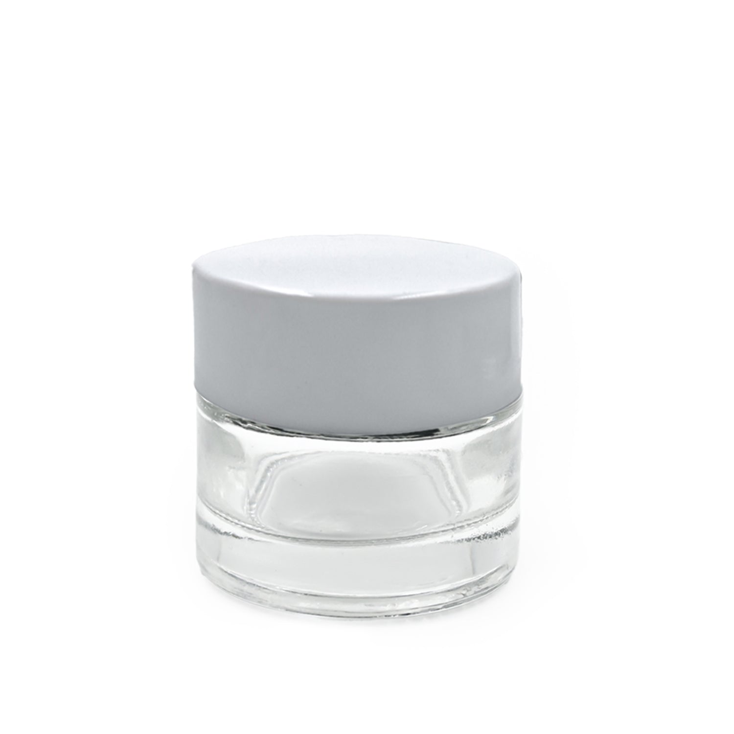 Clear Round Empty Glass Cosmetic Cream Container jar