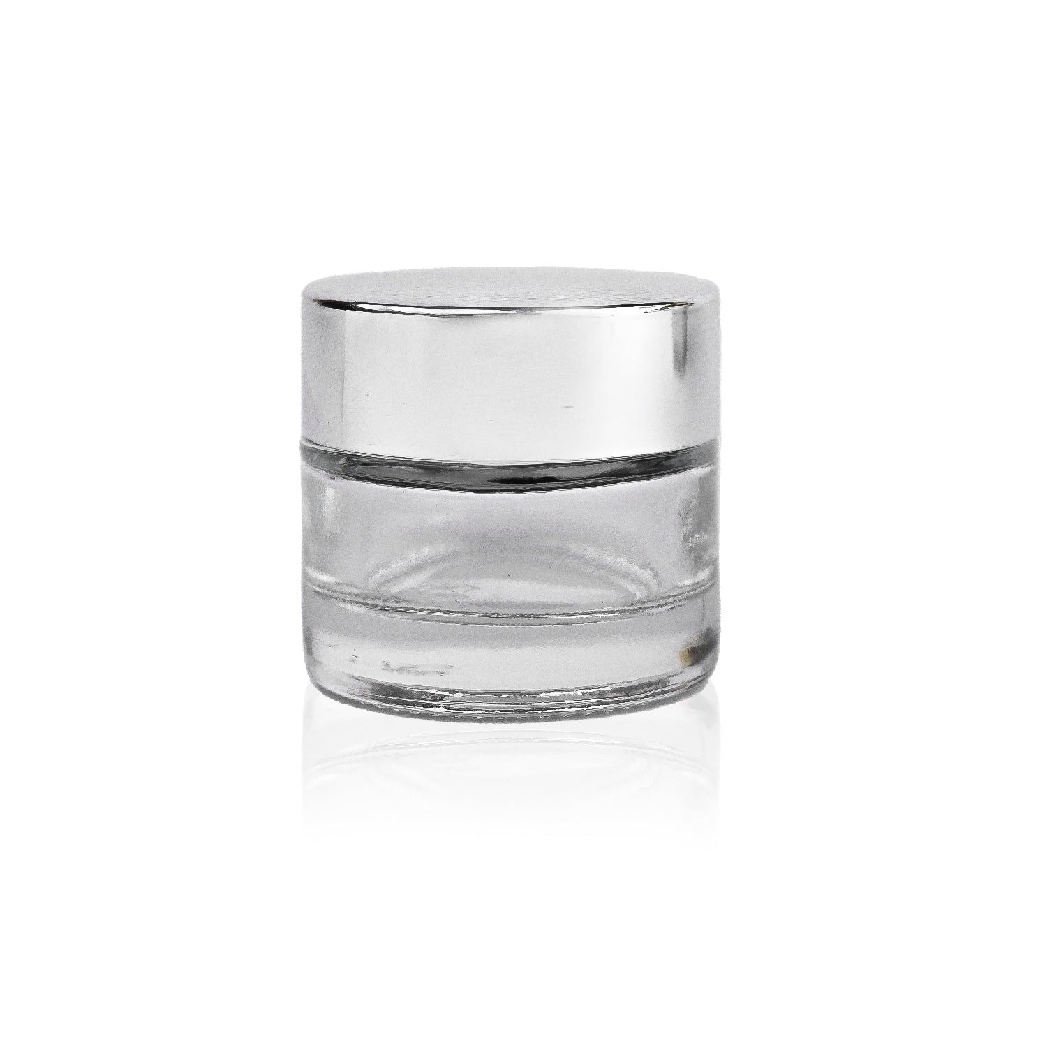 Clear Round Empty Glass Cosmetic Cream Container jar