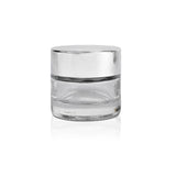 Clear Round Empty Glass Cosmetic Cream Container jar