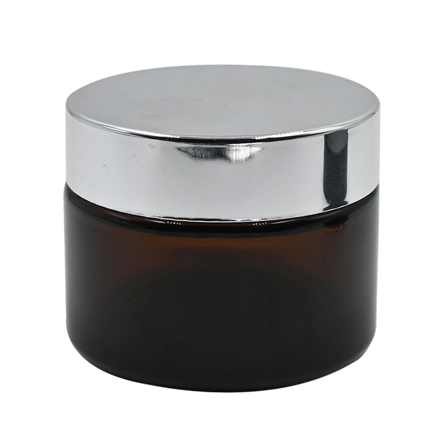 Amber Round Empty Glass Cosmetic Cream Container jar