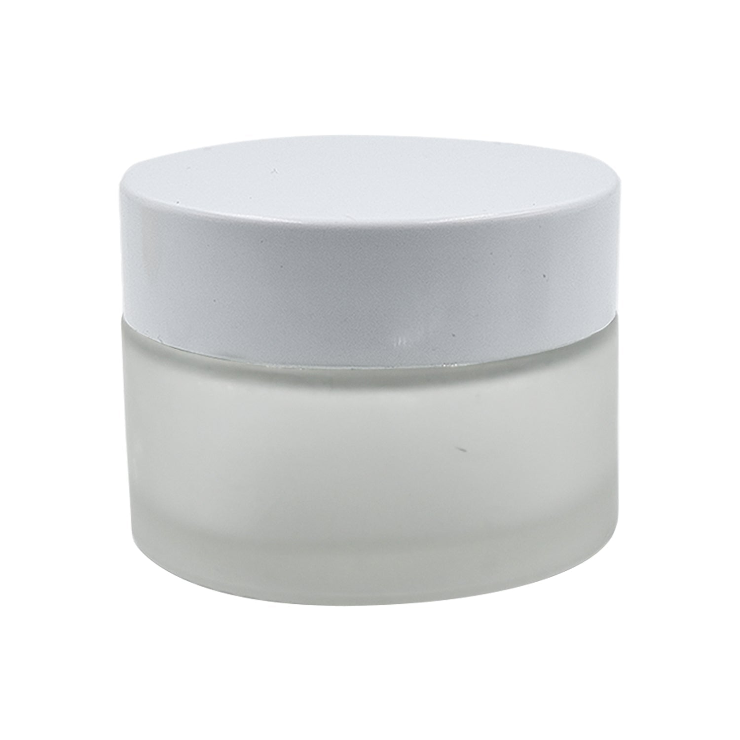 Clear Frosted Round Empty Glass Cosmetic Cream Container jar